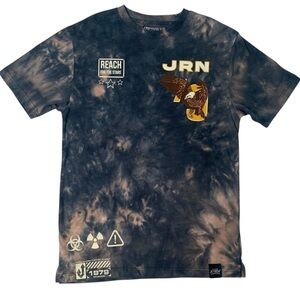 Sz Various Men's Tie-Dye Graphic T-Shirt - Blue  and Brown 
Reach for the stars